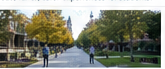 Students walking on a campus path