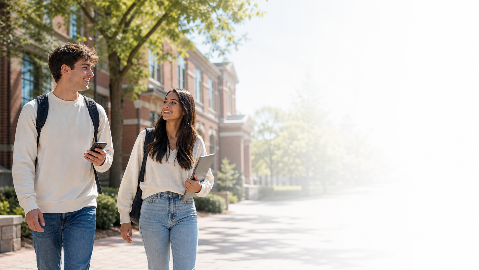 Students walking on campus with space for a Guardrail Campus coverage preview